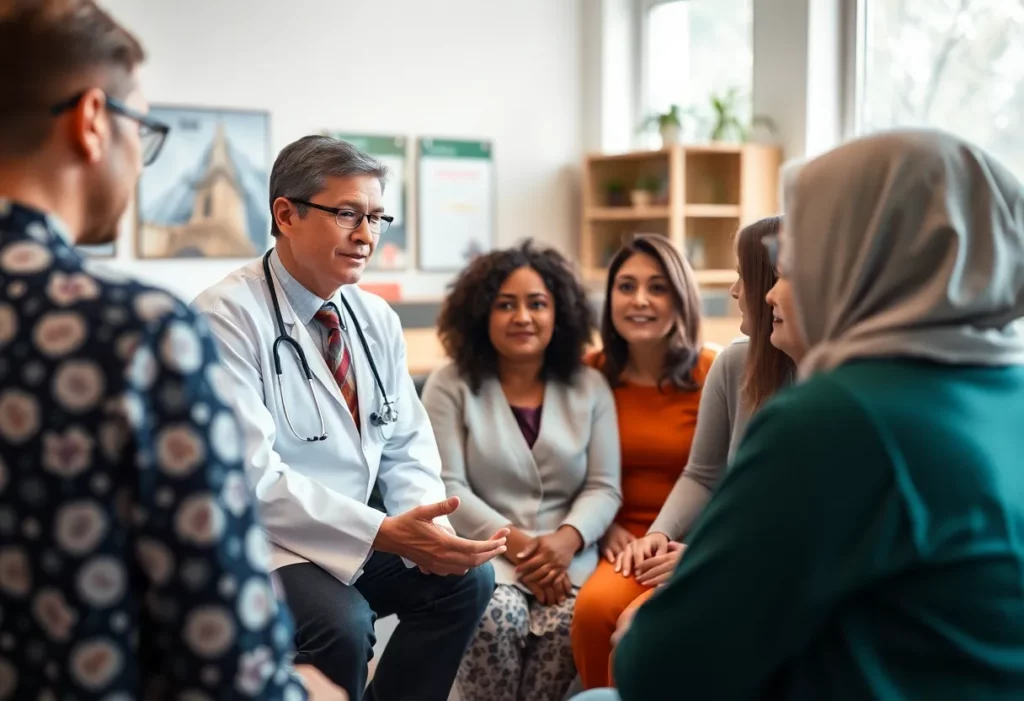 Healthcare professionals collaborating on mental health crisis solutions