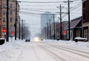 Nashville street blanketed in ice due to winter storm