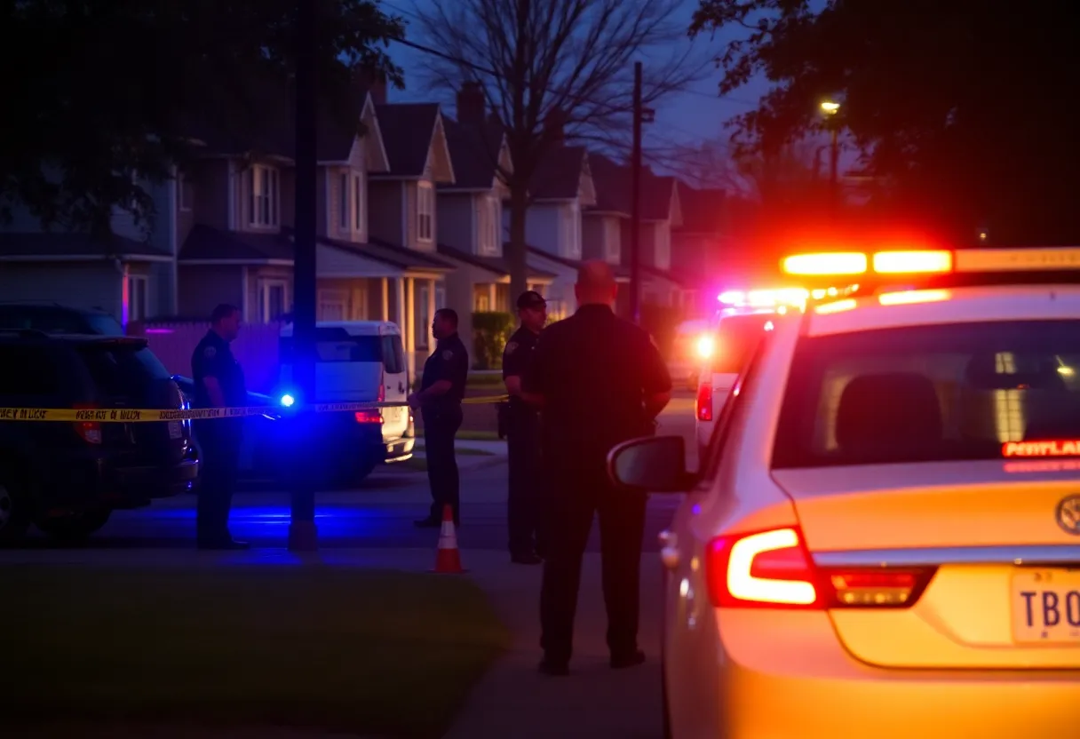 Police investigating a shooting scene in South Charlotte
