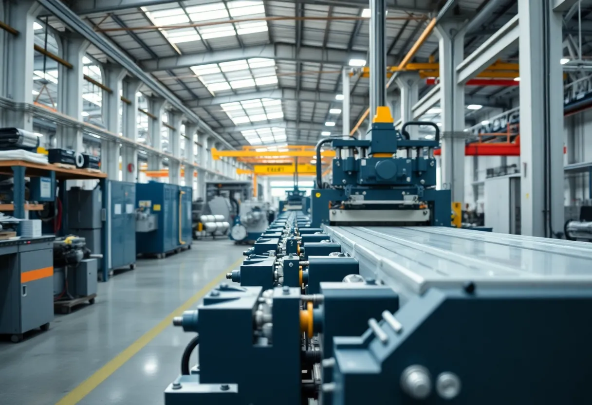 Interior of a manufacturing facility specializing in advanced materials and engineered solutions.