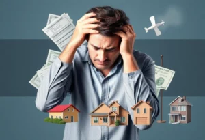 Visual representation of financial distress related to timeshare exit companies.