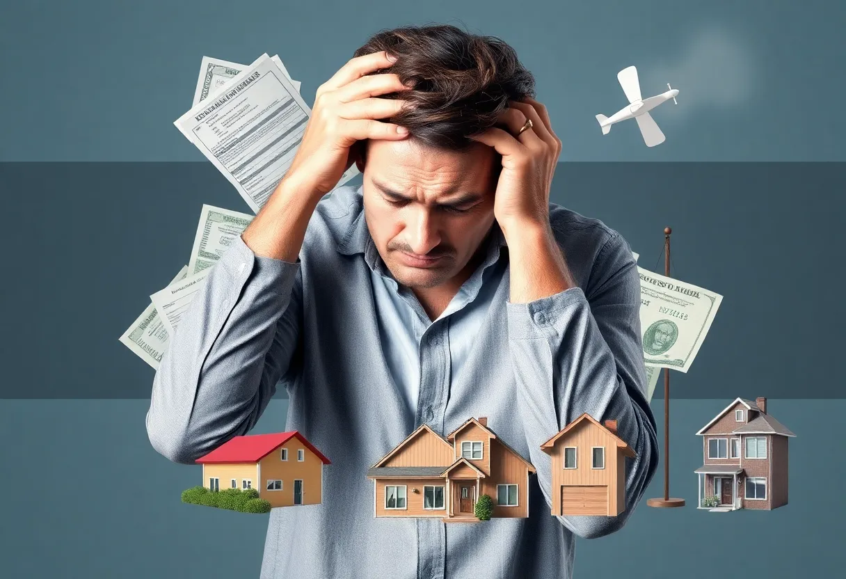 Visual representation of financial distress related to timeshare exit companies.