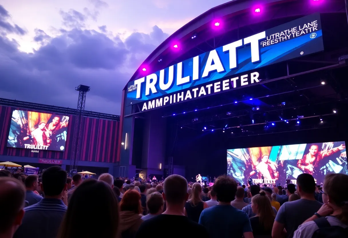Crowd at Truliant Amphitheater enjoying a live concert