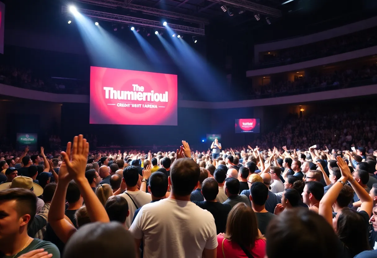 Crowd enjoying a concert in Truliant Credit Union Arena