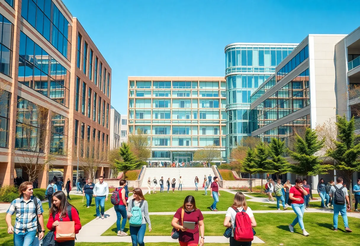 Students at UNC Charlotte engaged in academic activities