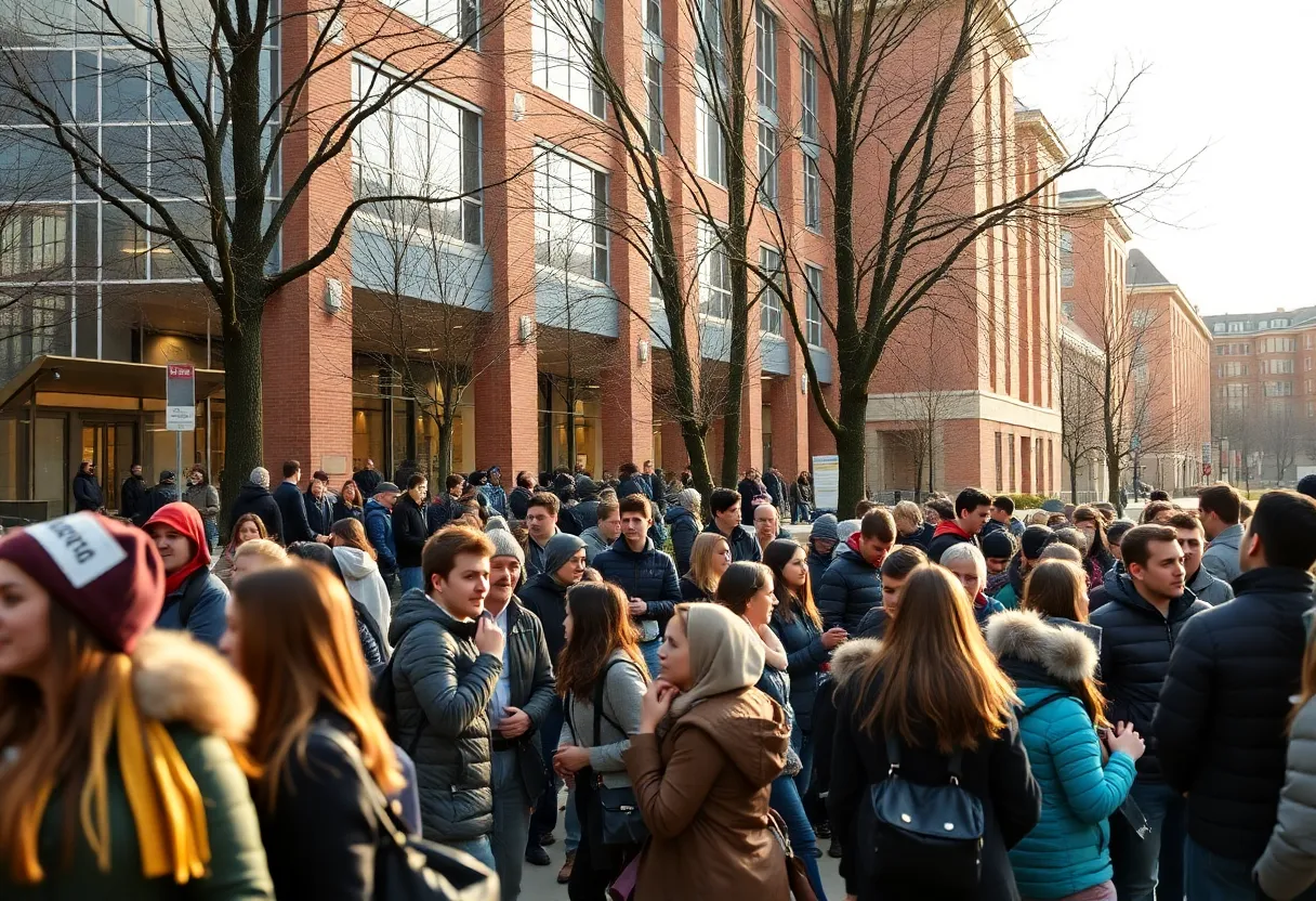 Students participating in campus events at UNC Charlotte.