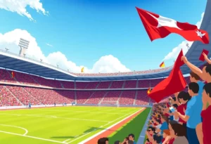 Fans cheering at a University of Virginia football game