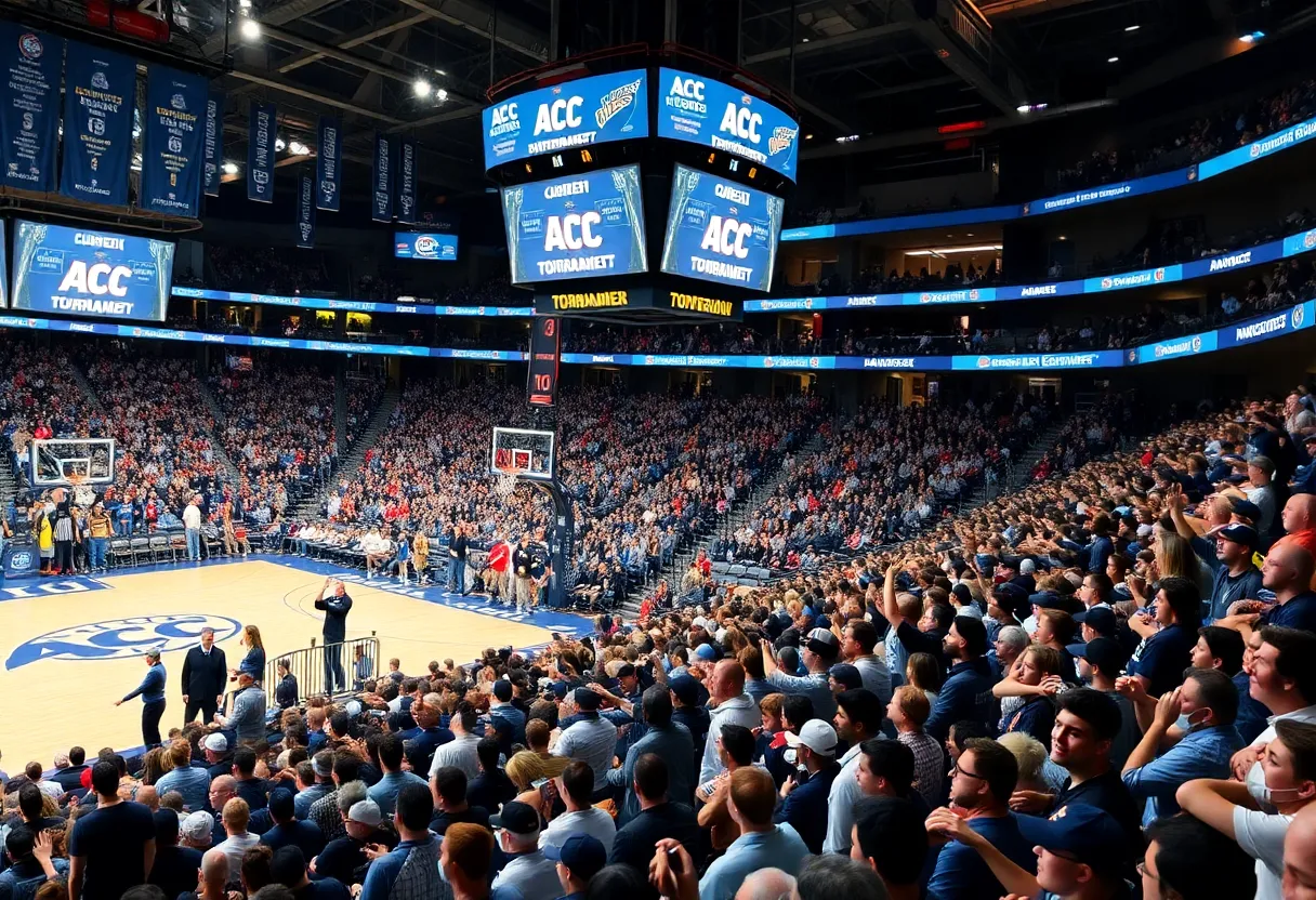 Fans enjoying the atmosphere at the ACC Men's Basketball Tournament