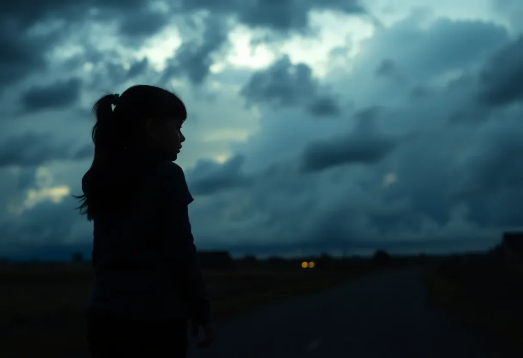 A conceptual image symbolizing the search for a missing child.