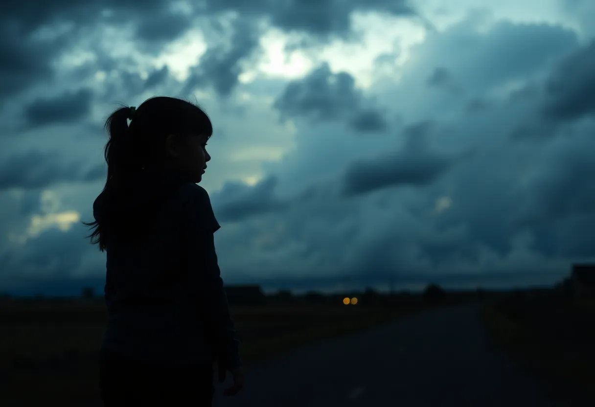 A conceptual image symbolizing the search for a missing child.