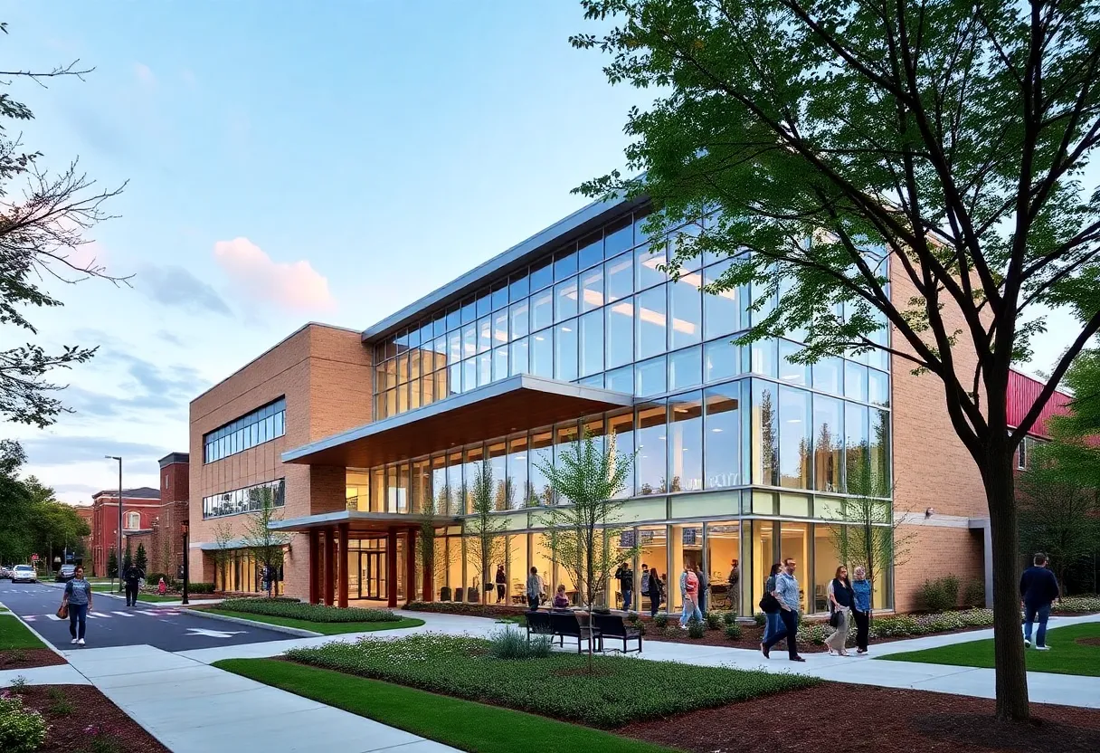 Rendering of Atrium Health's new facility in Optimist Park, Charlotte