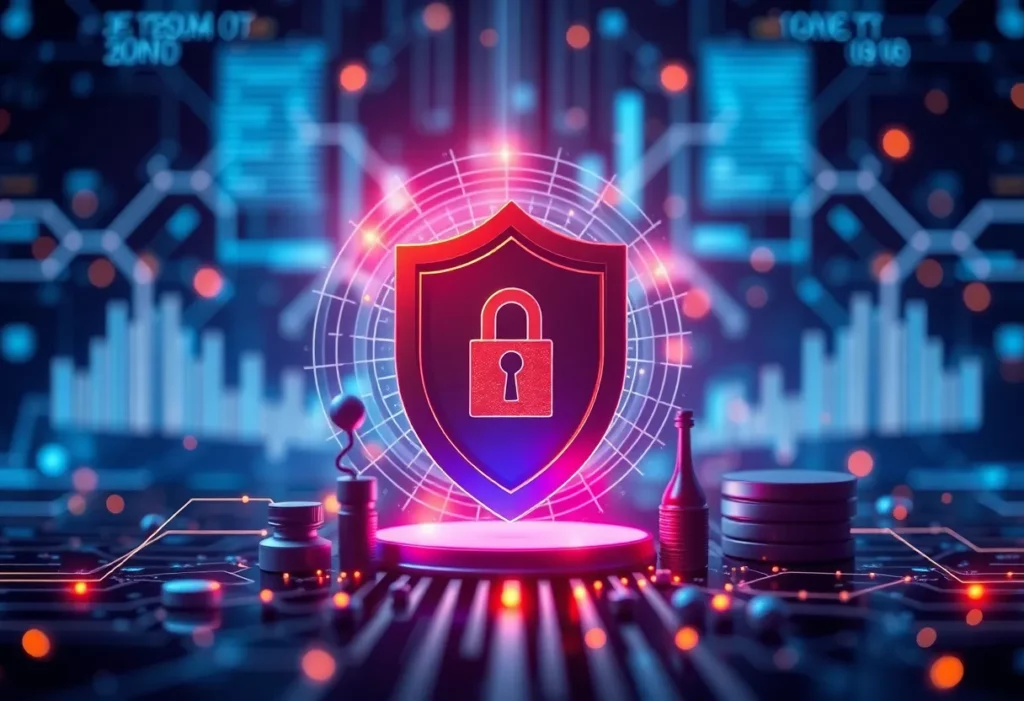 Abstract representation of business integrity and digital technology in Charlotte