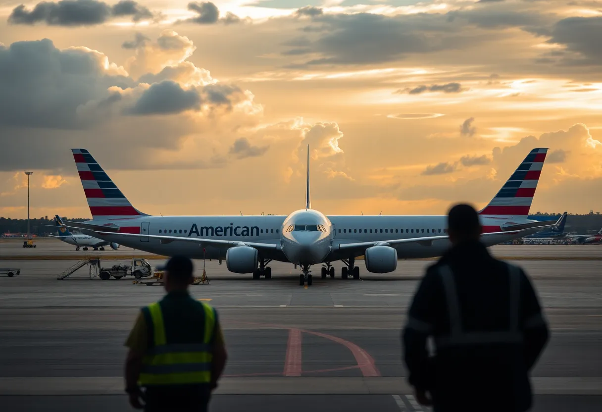 American Airlines plane at Charlotte Douglas International Airport