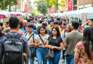 Community members celebrating Black History Month in Charlotte