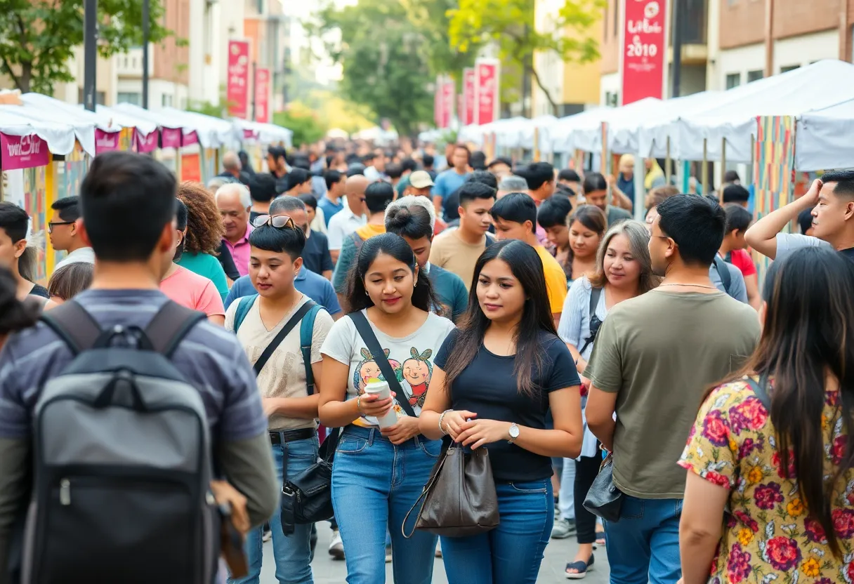 Community members celebrating Black History Month in Charlotte
