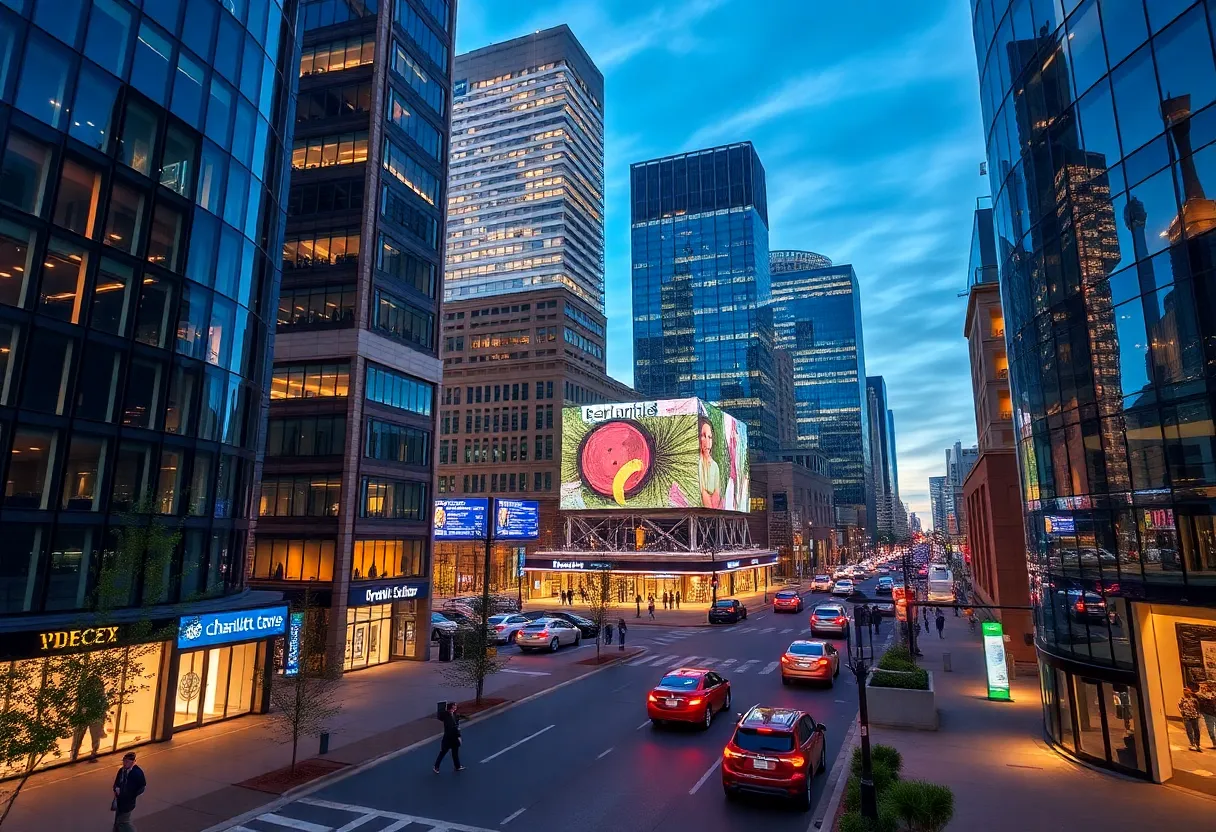 Modern architecture in Charlotte, NC business district