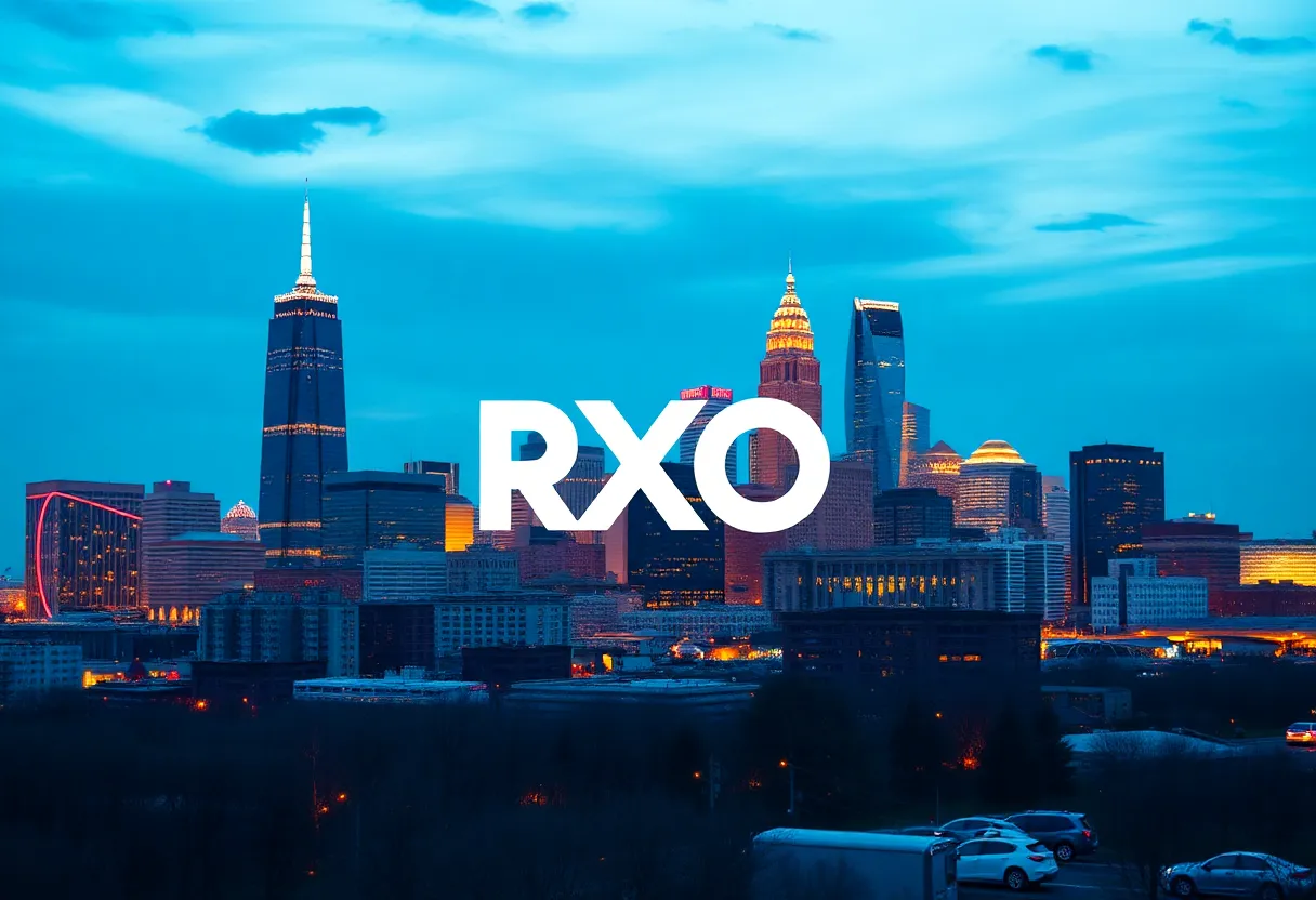 Charlotte skyline with RXO logo representing business growth