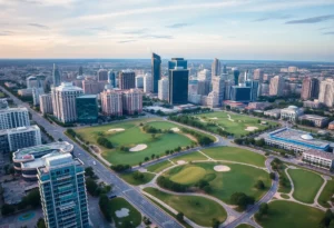 Cityscape of Charlotte illustrating business and innovation