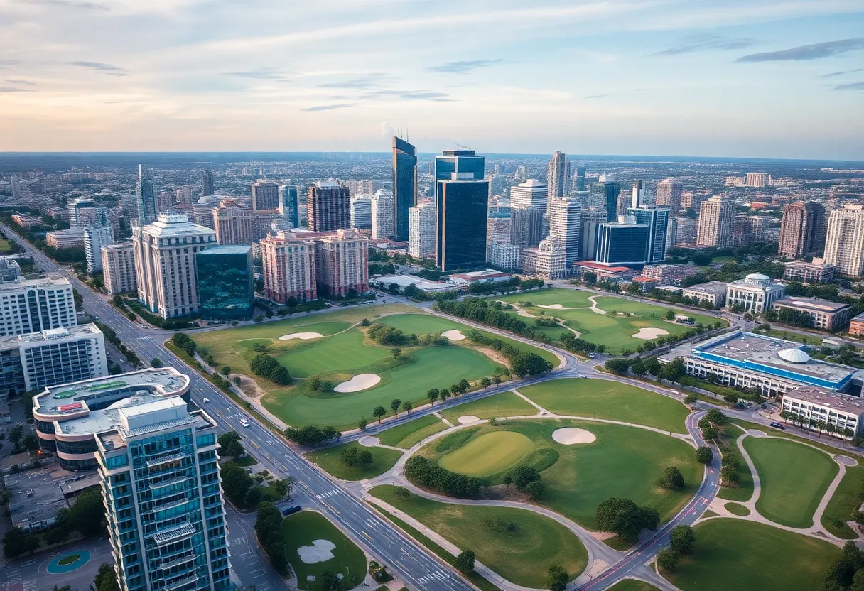 Cityscape of Charlotte illustrating business and innovation