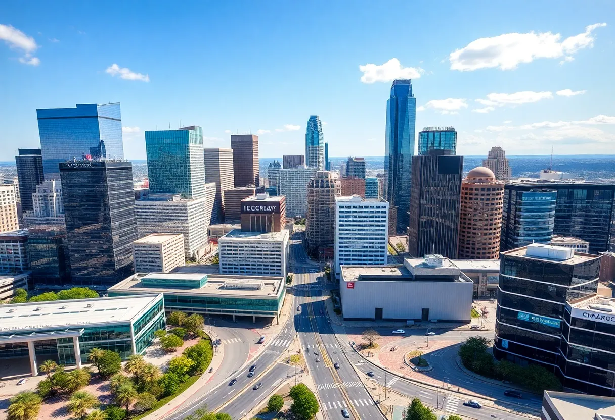 Cityscape of Charlotte showcasing modern buildings and infrastructure