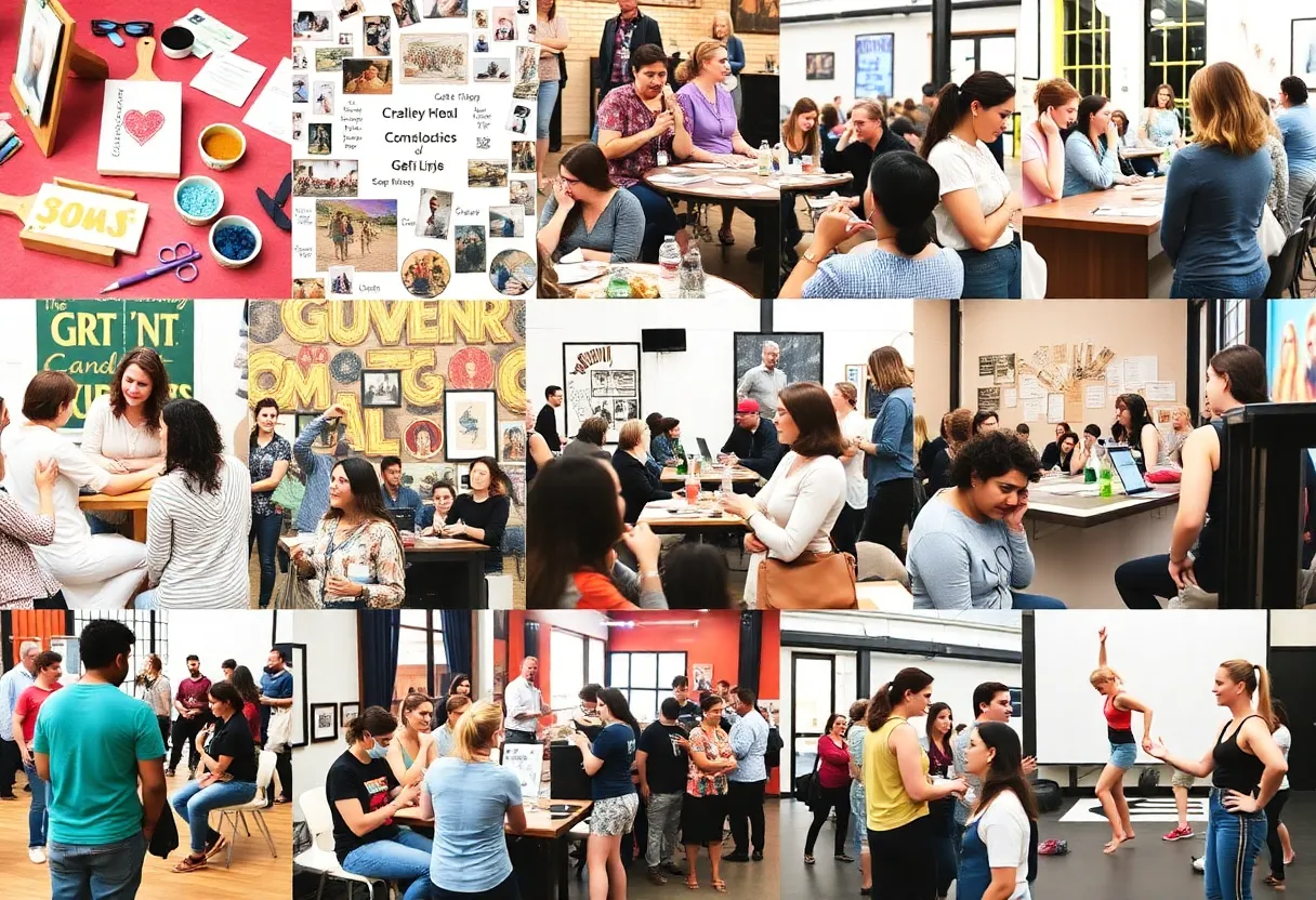A collage of community events in Charlotte, highlighting creativity and engagement.
