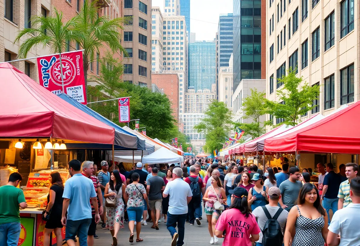 People enjoying community events in Charlotte, NC.