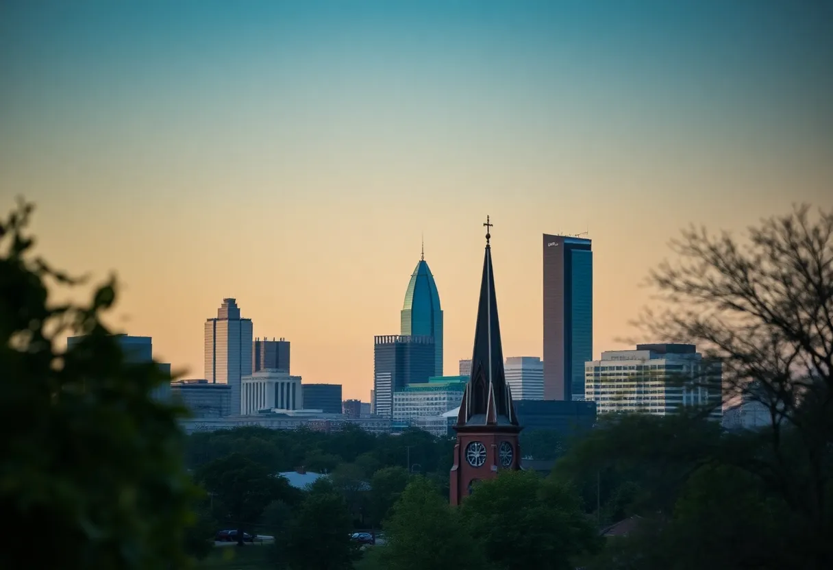 A serene view of Charlotte NC symbolizing community and acceptance.