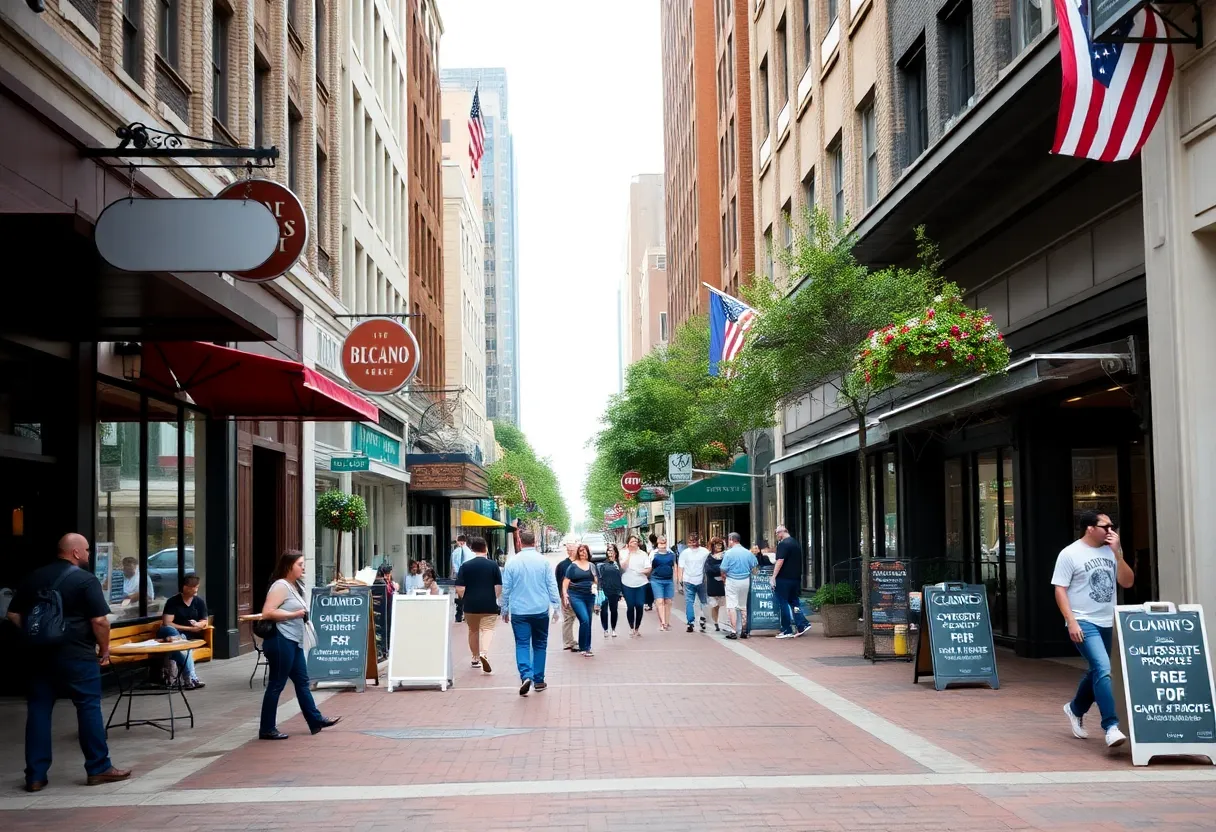 People shopping and dining in Charlotte, NC