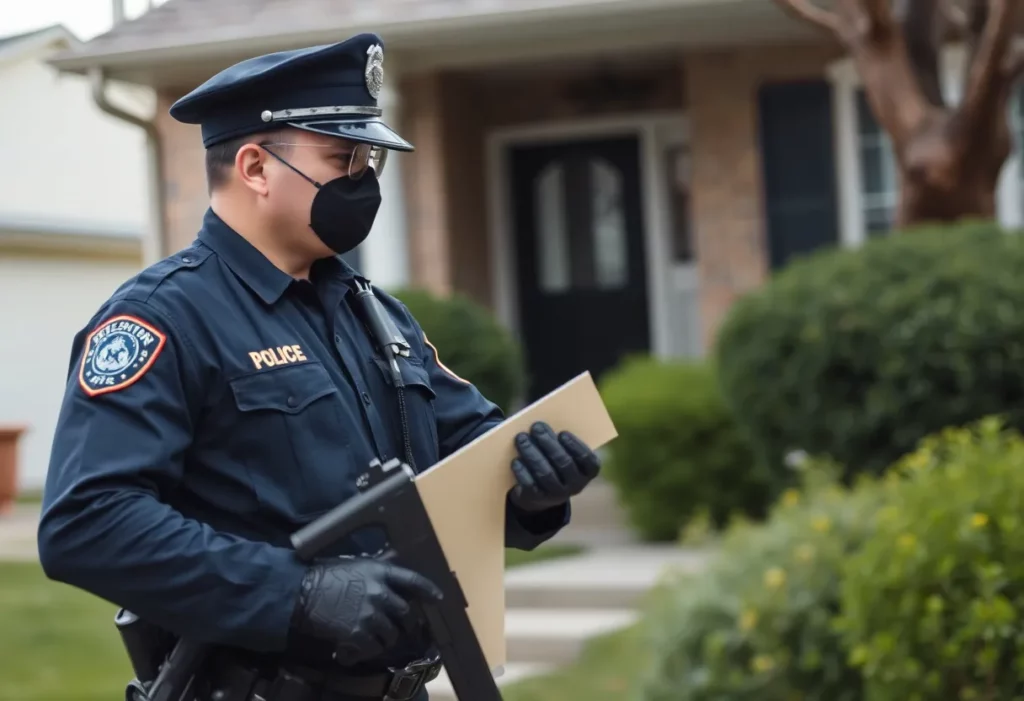 Charlotte County law enforcement conducting a search warrant for drug possession