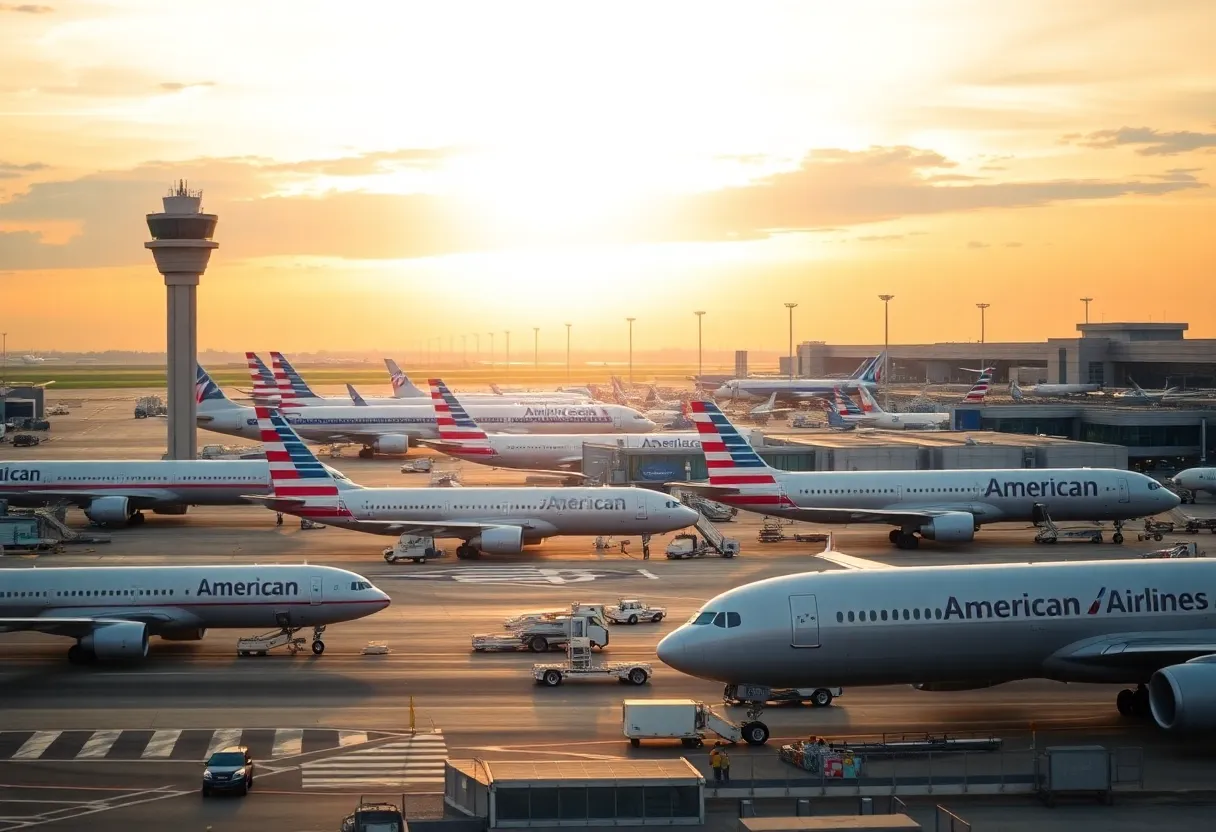 American Airlines jets at Charlotte Douglas International Airport