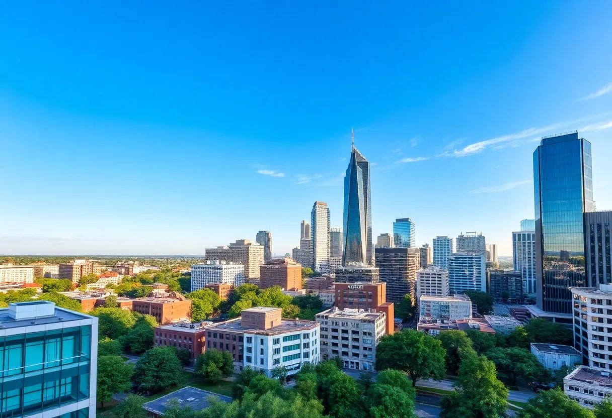Charlotte NC cityscape representing economic growth