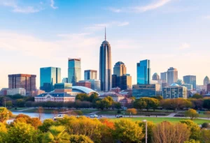 Skyline of Charlotte representing economic activity