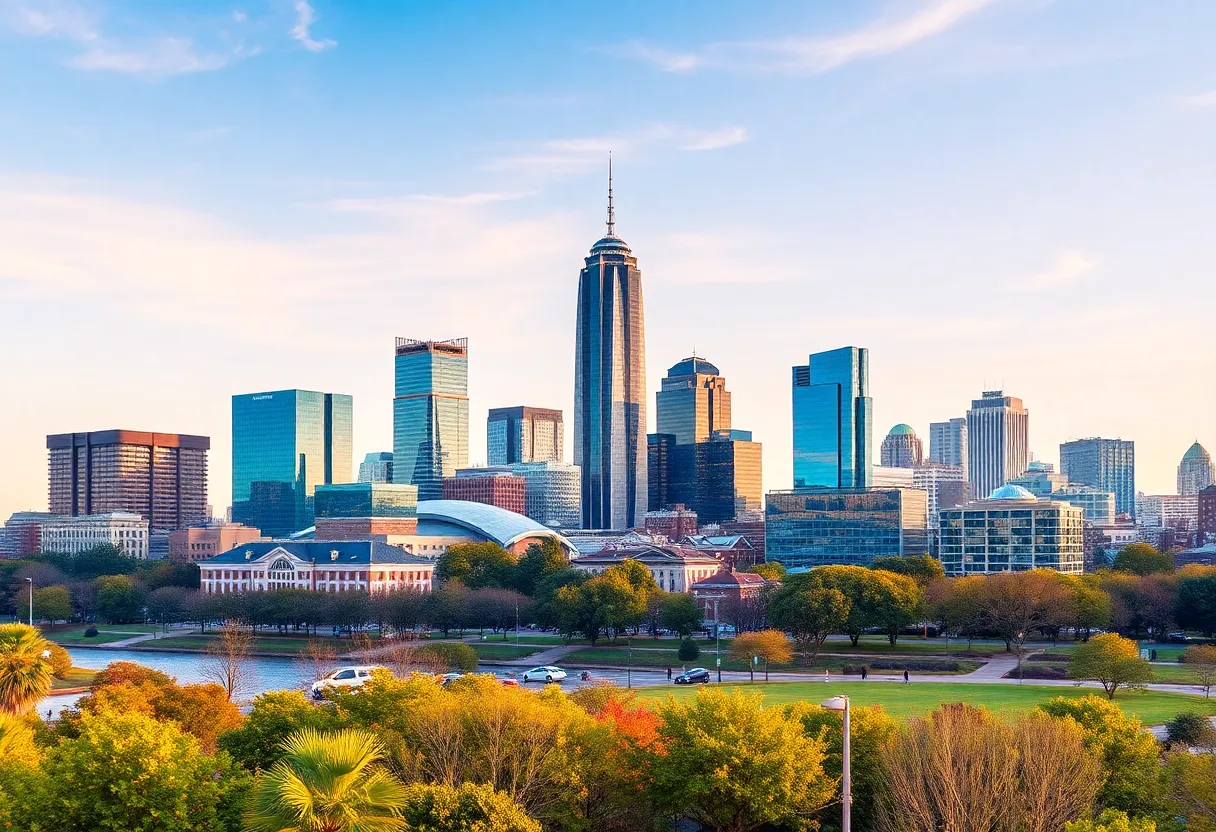 Skyline of Charlotte representing economic activity