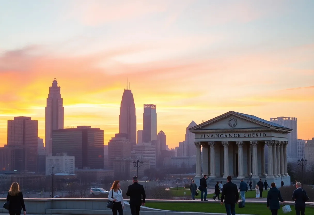 Charlotte skyline with financial institutions symbolizing investment growth