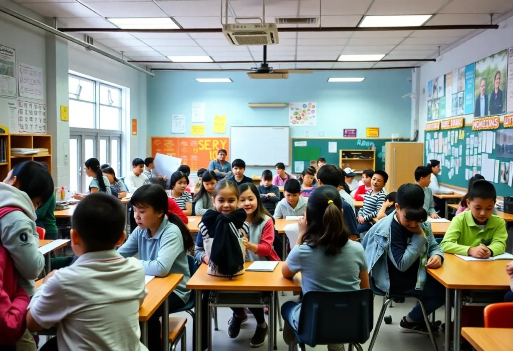 Students participating in activities at Charlotte-Mecklenburg Schools