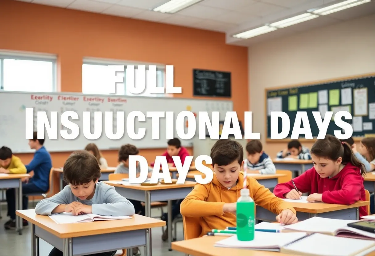 Students in a classroom engaged in learning activities