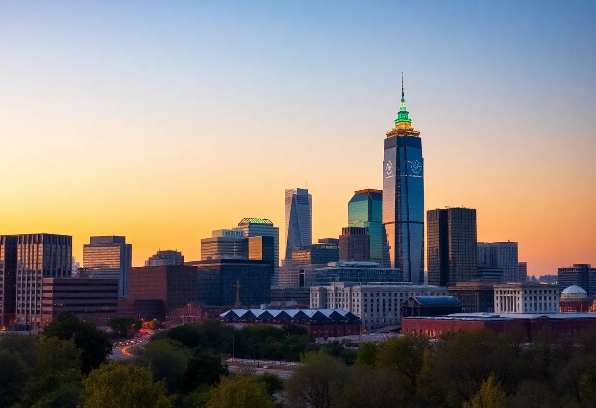 Charlotte NC skyline representing insurance investment