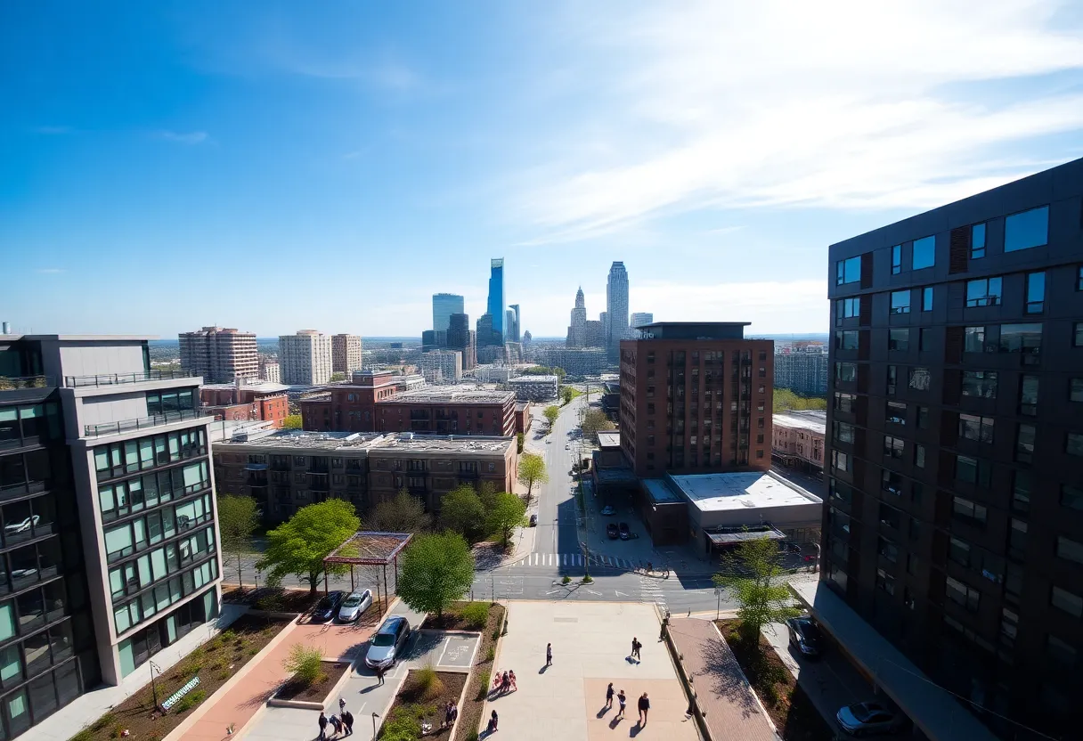 Panoramic view of Charlotte NC rental properties