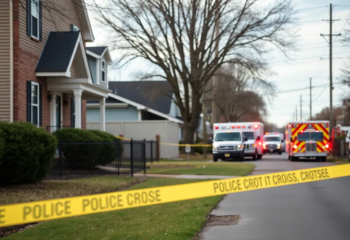 Police and emergency vehicles at a shooting scene in Charlotte, NC