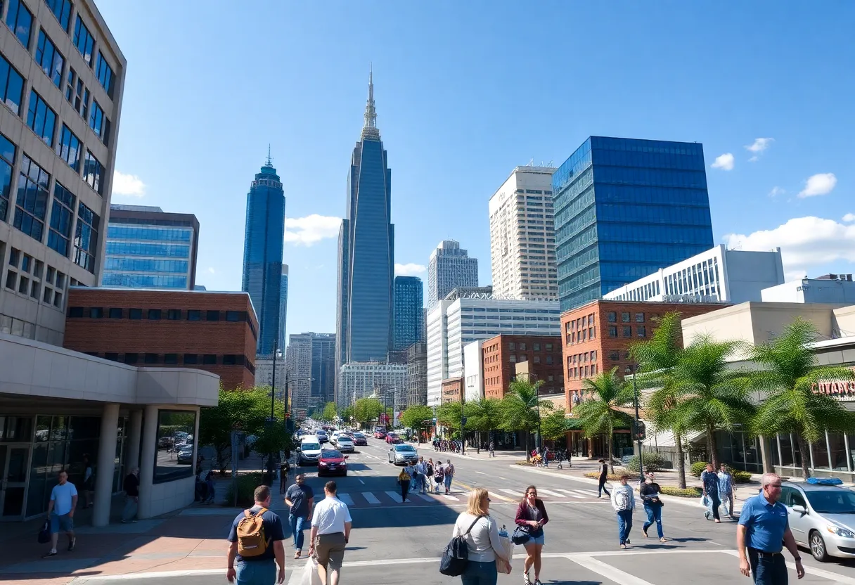 Busy Charlotte skyline representing economic growth and opportunities