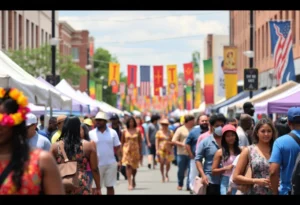 People celebrating at a cultural festival in Charlotte