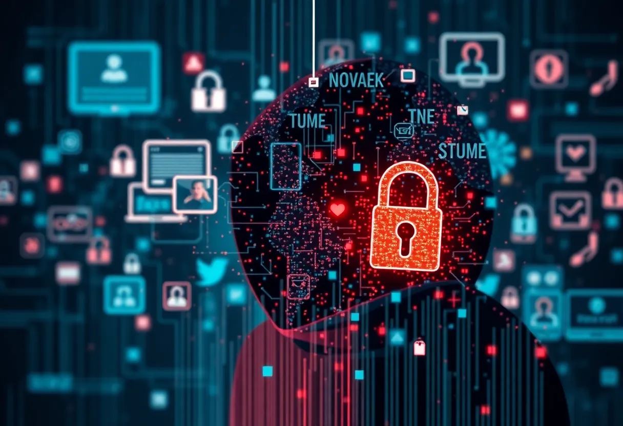 Illustration highlighting the balance between user privacy and online safety in communication apps.