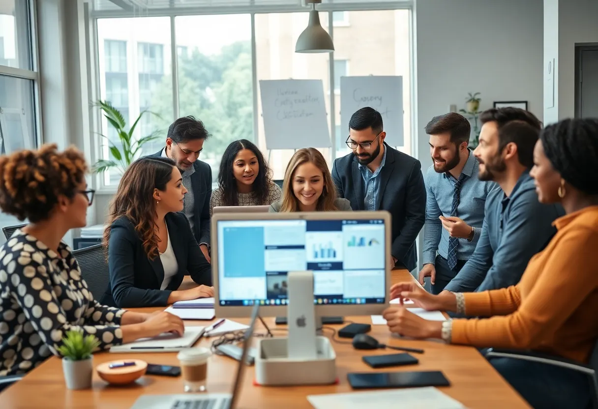 Team collaboration at Digital.Marketing agency in Charlotte