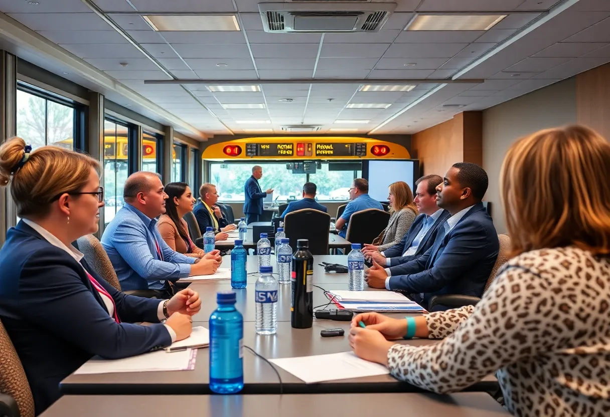 Participants at the STN EXPO East conference engaged in training for school transportation safety.