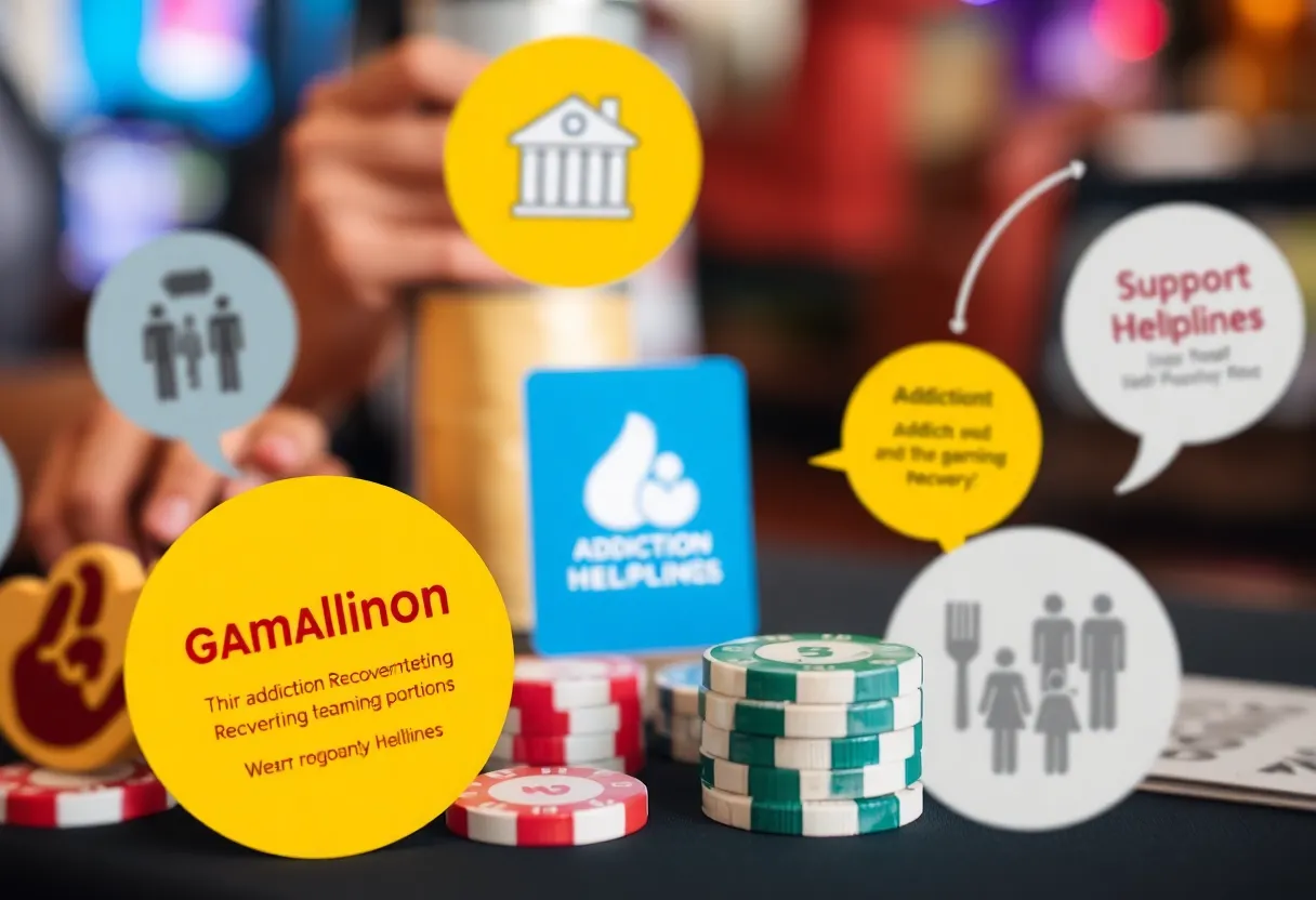 A visual representation of gambling addiction support resources in Charlotte.