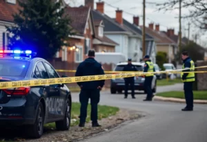 Police investigation at a shooting scene in Greensboro