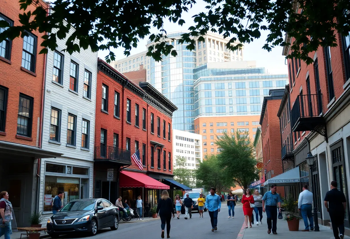 Community scene representing gentrification in Charlotte's Historic West End