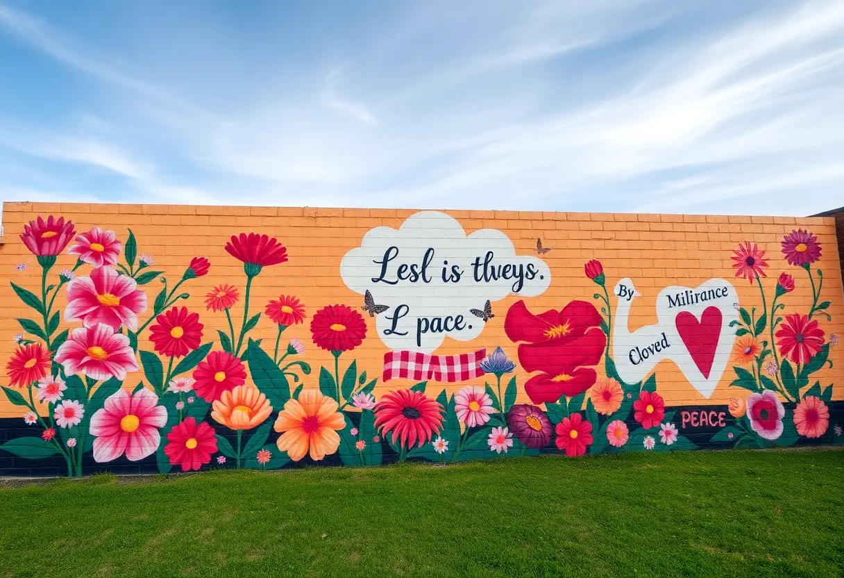 Mural honoring Iryna Zarutska at Mr. C's restaurant in Charlotte