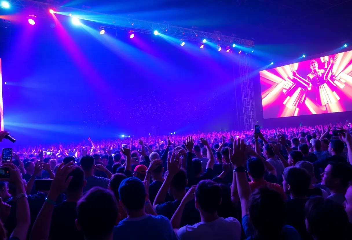 Audience enjoying J. Cole's concert in Charlotte