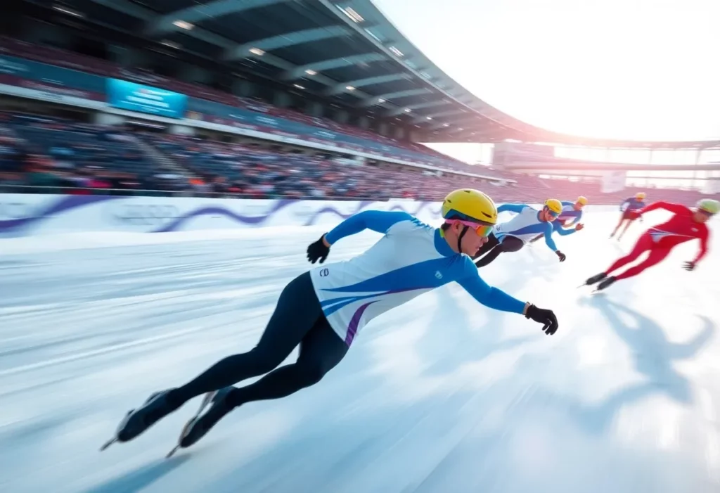Speedskating competition at the Winter Olympics